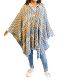 argyle poncho fashion for women
