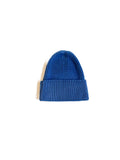 Organic fully fashioned hat indigo blue