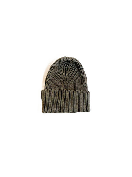Organic fully fashioned hat army style